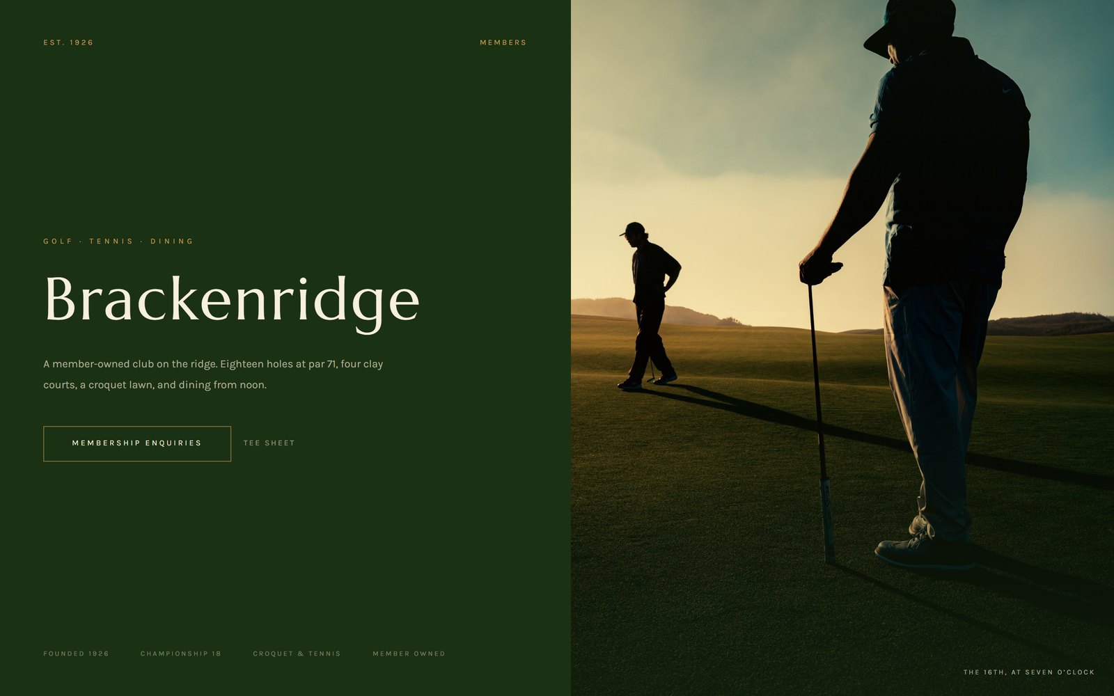 The Brackenridge site, built for private clubs
