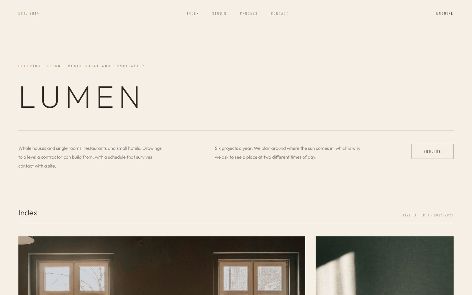 The Lumen site, built for design studios